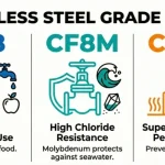صمام البوابة CF8 مقابل صمام البوابة CF8M مقابل صمام البوابة CF3M