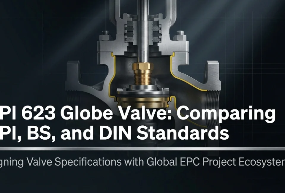 Cross-section view of an API 623 globe valve.