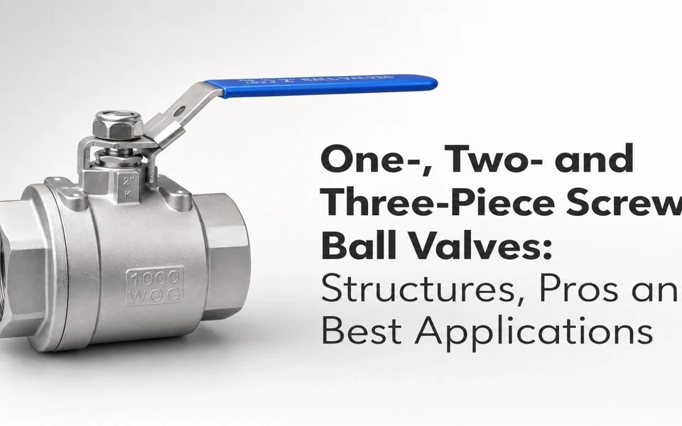 One-, Two- and Three-Piece Screwed Ball Valves