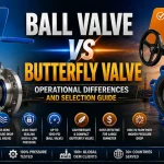 Ball valve vs butterfly valve comparison showing full-bore spherical ball valve and disc butterfly valve with pressure rating sealing performance cost and application differences for industrial pipeline selection