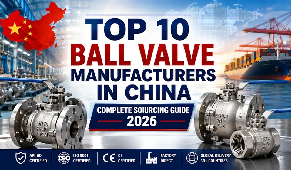 Top 10 ball valve manufacturers in China 2026 comparison table showing manufacturer location API 6D ISO 9001 CE certifications MOQ and lead time for OEM sourcing and industrial project procurement